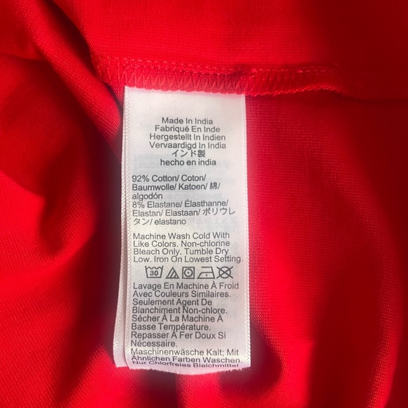 NWT J. Crew Cotton Red Cap Sleeve Tank Top - Picture 6 of 6